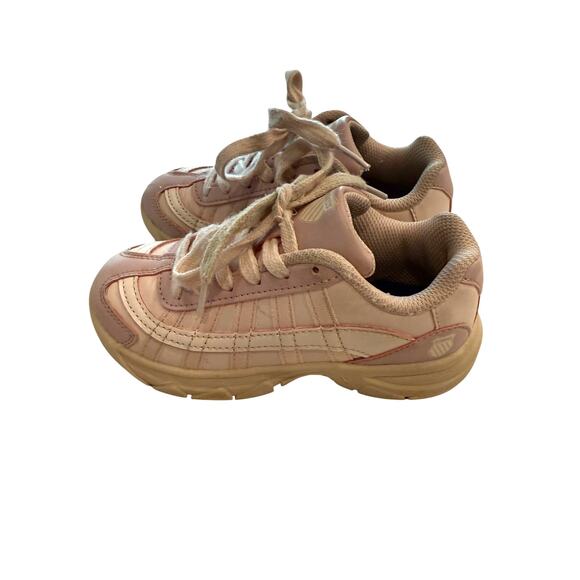 K Swiss Pink Beige Chunky Sneaker Girls Size 12 Lace Fashion Style Tennis Shoe - Picture 2 of 8